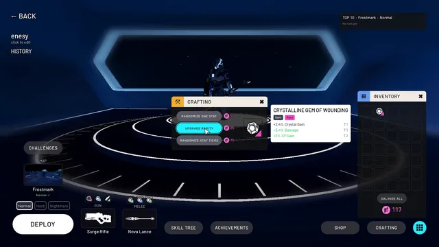 Crafting a gun mod in the hub